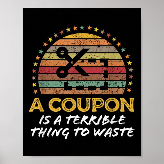 Poster Drôle Couponing, Coupon Clipper Citation Économiqu (Devant)