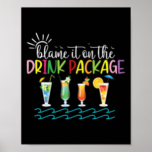 Poster Drôle Croisière Été 2024 La Blâmer Sur Le Drink Pa
