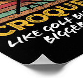 Poster Drôle Croquet Joke Gros Devis Graphique (Coin)