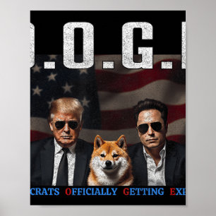Poster Drôle D.o.g.e Démocrates Doge Obtenir Officielleme