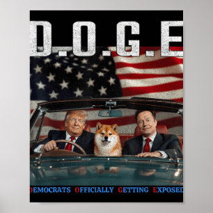 Poster Drôle D.o.g.e Démocrates Doge Officiellement Se Dé