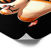 Poster Drôle Dab Animal Dancing Dabbing Hamster meme (Coin)