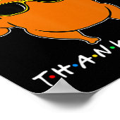Poster Drole d'Action de grâce Amis Dinde Garçon de Thank (Coin)
