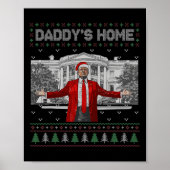 Poster Drôle Daddy's Home Trump laide pull de Noël Xm (Devant)