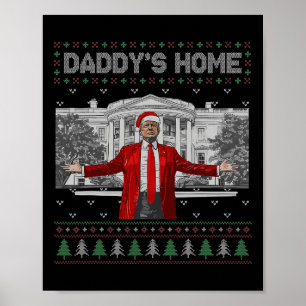 Poster Drôle Daddy's Home Trump laide pull de Noël Xm