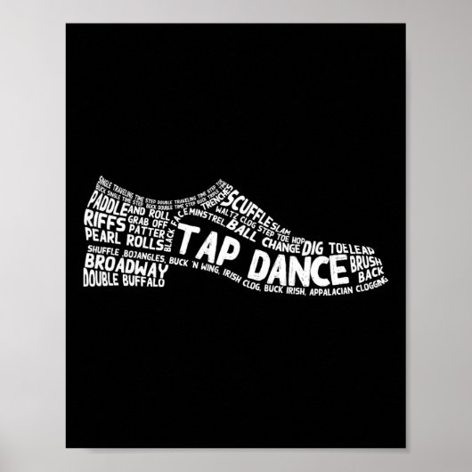 Poster Drôle Danser Cadeau Chaussure Danser Mignonne Dans (Devant)