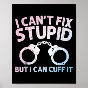 Poster Drôle d'Art d'Agent de Police Pour Hommes Femmes P