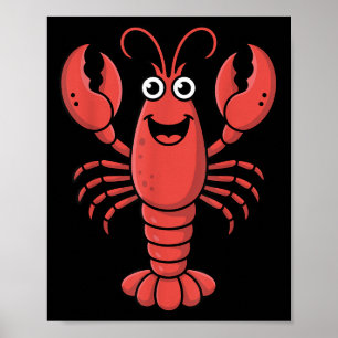 Poster Drôle d'art de homard pour hommes femmes enfants t