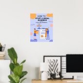 Poster Drôle d'art mural | petit amour de magasin Clean B (Bureau à domicile)