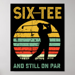Poster Drôle de 60e anniversaire Golf Pun Golf 60 ans G
