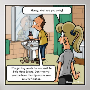 Poster drôle de Bald Head Island