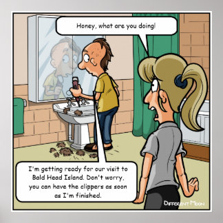 Poster drôle de Bald Head Island