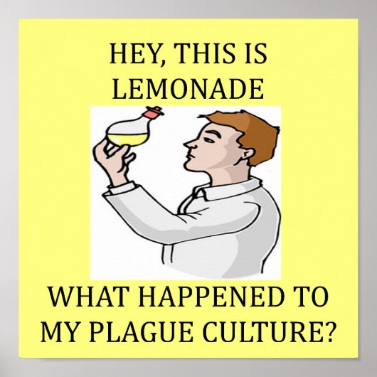 Poster drôle de blague de laboratoire de biologie (Devant)