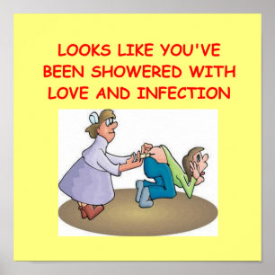 Poster drôle de blague de médecin