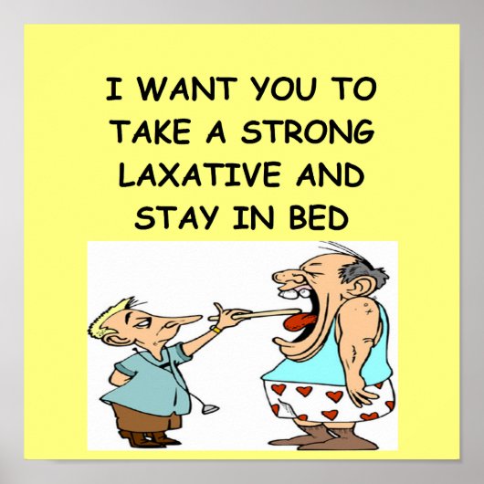 Poster drôle de blague de médecin (Devant)