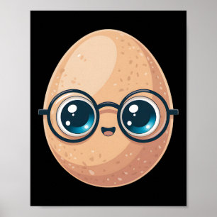 Poster Drôle de bon oeuf professeur costume d'Halloween n