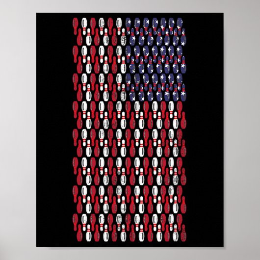 Poster Drôle de Bowling Pin American (Devant)