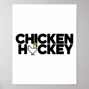 Poster Drôle de Cavalier de Poulet Empilé Répéter Blague 