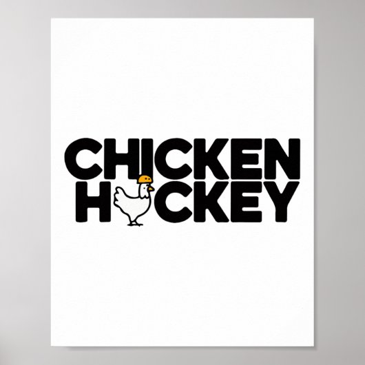 Poster Drôle de Cavalier de Poulet Empilé Répéter Blague (Devant)