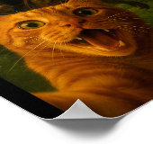 Poster Drôle de chat éd surpris selfie avec Bigfoot T-Rex (Coin)