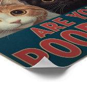 Poster drôle de chat | Es-Tu En Train De Cacher ?  (Coin)