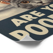 Poster drôle de chat | Es-Tu En Train De Cacher ?  (Coin)