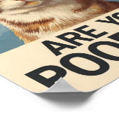 Poster drôle de chat | Es-Tu En Train De Cacher ?  (Coin)