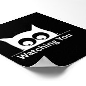 Poster Drôle de chat qui vous regarde mignon minimalisme (Coin)
