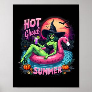 Poster Drôle de Chaud Ghoul Été Summerween Vibes Squelett