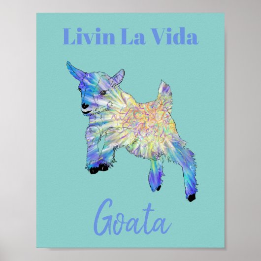 Poster Drôle de citation de chèvre (Devant)