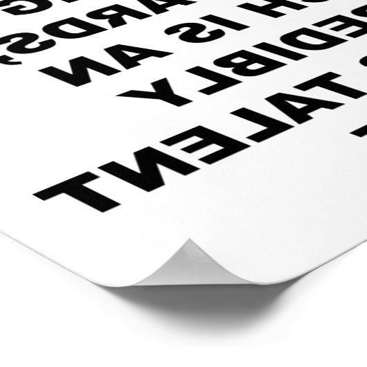 Poster drôle de compétences à l'envers (Coin)