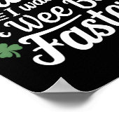 Poster Drôle de course St Patricks Day Irlandais J'étais (Coin)