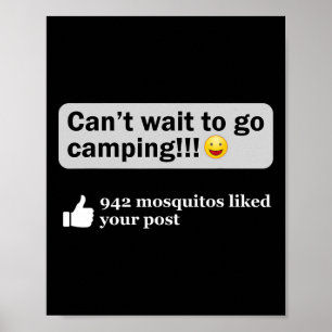 Poster Drôle de dicton de camping humour blague de plein
