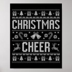 Poster Drôle de diffusion de Noël couples laids