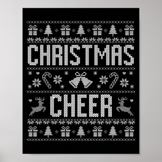 Poster Drôle de diffusion de Noël couples laids (Devant)