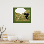 Poster Drôle de dire quelque chose Kitty Discours bulle (Cuisine)