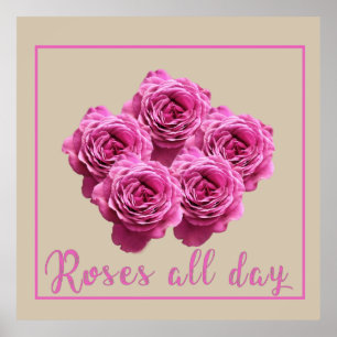 Poster Drôle de dire sur les roses et l'amour