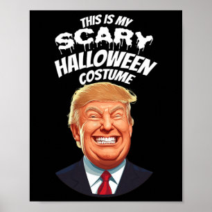 Poster Drôle de Donald Trump Épouvantable Blague Hallowee
