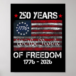 Poster Drôle de fête de l'indépendance du 4 juillet 1776-