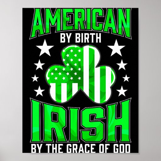 Poster Drôle de fierté irlandaise St Patrick's Day vert c (Devant)
