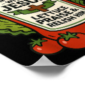 Poster Drôle de foi chrétienne Ketchup Blague Rattraper J (Coin)