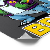 Poster Drôle de frère Mardi Gras Carnaval Requin Mème  (Coin)