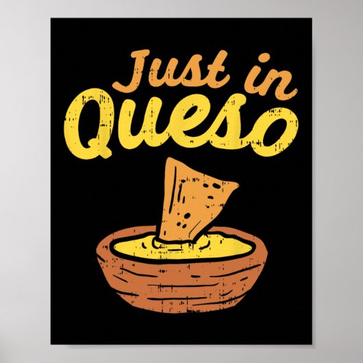 Poster Drôle de fromage Queso Cinco De Mayo Nacho Mex (Devant)