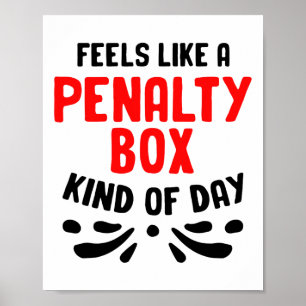 Poster Drôle de hockey, on dirait une boîte de pénalité d