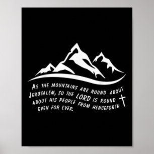 Poster Drôle de Jérusalem Montagnes Seigneur Croix Jésus-