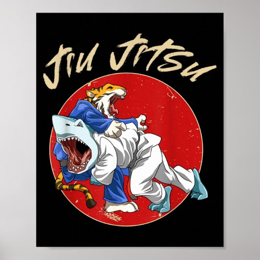 Poster Drôle de Jiu Jitsu Brésilien et Grappling (Devant)