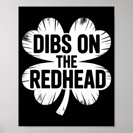 Poster Drôle de jour de la Saint-Patrick irlandais trèfle (Devant)