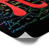 Poster Drôle de jour de Pi équation mathématique professe (Coin)