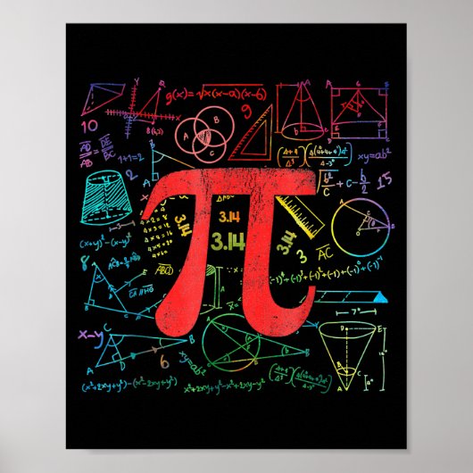 Poster Drôle de jour de Pi équation mathématique professe (Devant)