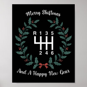 Poster Drôle de Joyeux Shiftmas et un joyeux nouveau devi